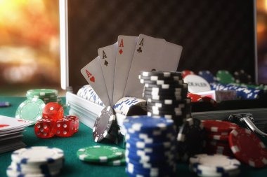close-up of roulette chip placement